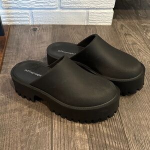 Jeffrey Campbell Black Chunky Clogs